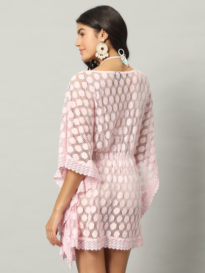 Airy Cotton Net Kaftan