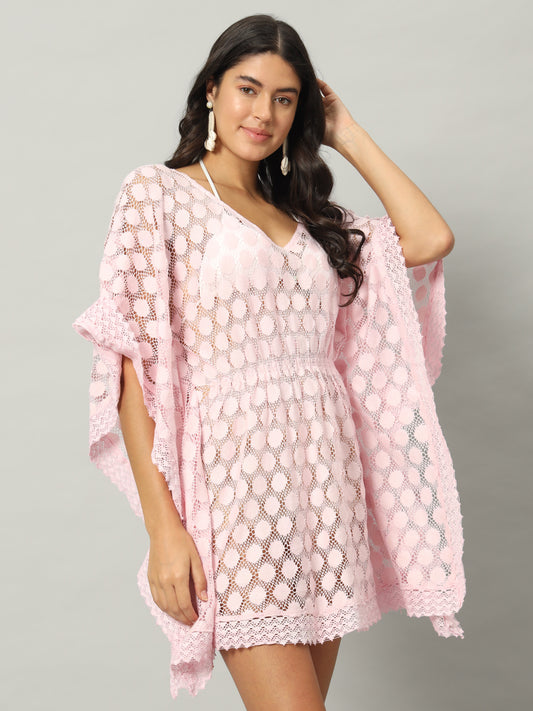 Airy Cotton Net Kaftan