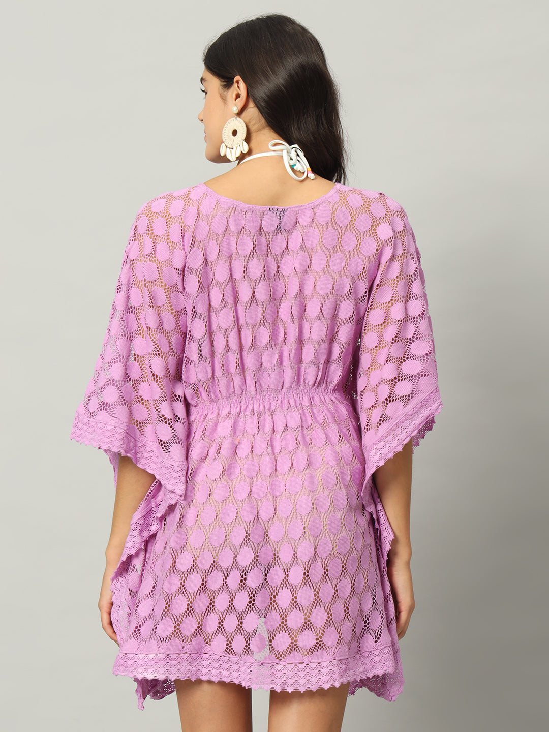 Airy Cotton Net Kaftan