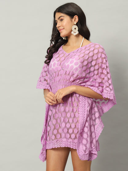 Airy Cotton Net Kaftan