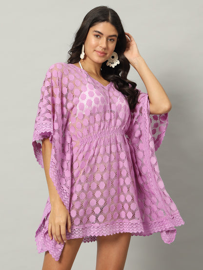 Airy Cotton Net Kaftan